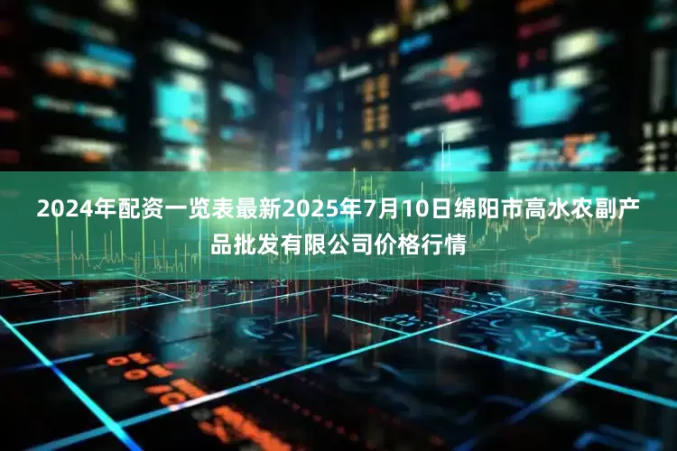 2024年配资一览表最新2025年7月10日绵阳市高水农副产品批发有限公司价格行情